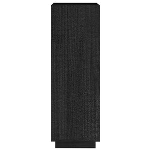Bokhylla/Rumsavdelare svart 40x35x103 cm massiv furu