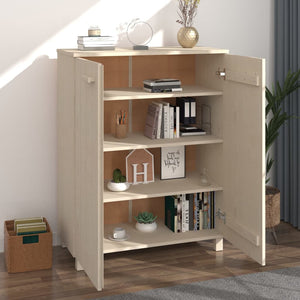 Skoskåp HAMAR honungsbrun 85x40x108 cm massiv furu