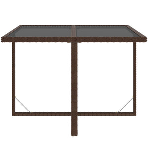 Matgrupp för trädgården med dynor 5 delar brun konstrotting