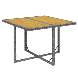 Matgrupp för trädgården med dynor 9 delar konstrotting grå