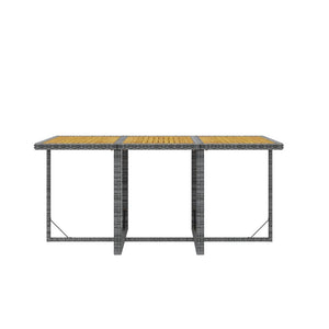 Matgrupp för trädgården med dynor 7 delar konstrotting grå