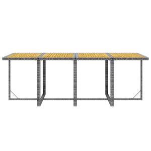 Matgrupp för trädgården med dynor 9 delar konstrotting grå