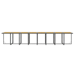 Matgrupp för trädgården med dynor 17 delar grå konstrotting