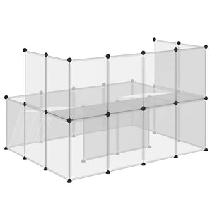 Smådjursbur transparent 143x107x93 cm PP och stål