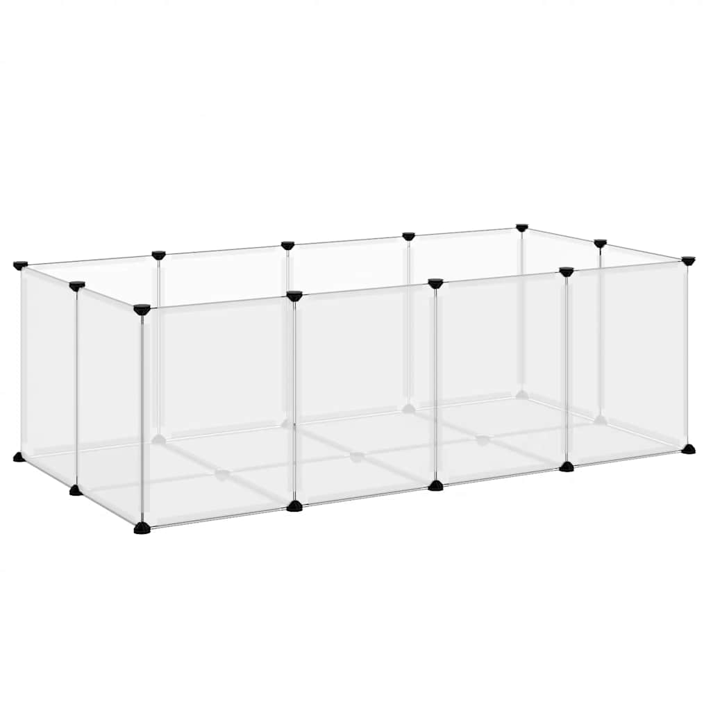 Smådjursbur transparent 144x74x46,5 cm PP och stål