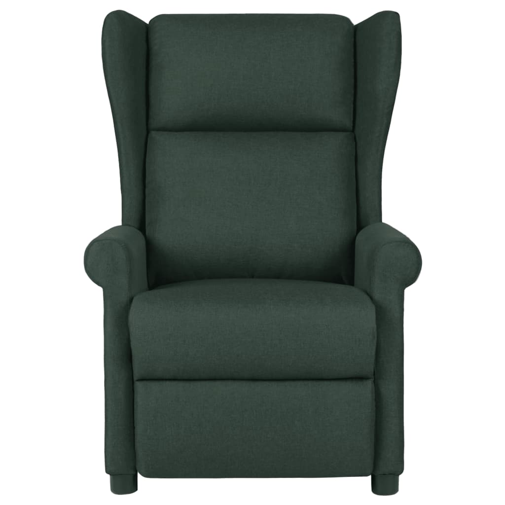Reclinerfåtölj mörkgrön tyg