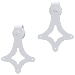 Skjutdörrsbeslag 183 cm stål vit