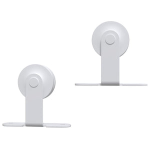 Skjutdörrsbeslag 200 cm stål vit