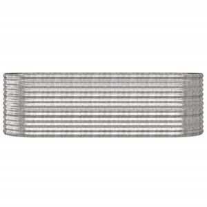 Odlingslåda galvaniserat stål 224x80x68 cm silver