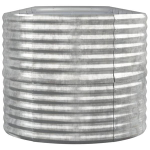 Odlingslåda galvaniserat stål 368x80x68 cm silver