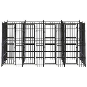 Hundgård för utomhusbruk stål 7,37 m²