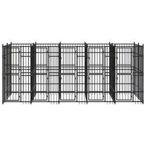 Hundgård för utomhusbruk stål 9,22 m²