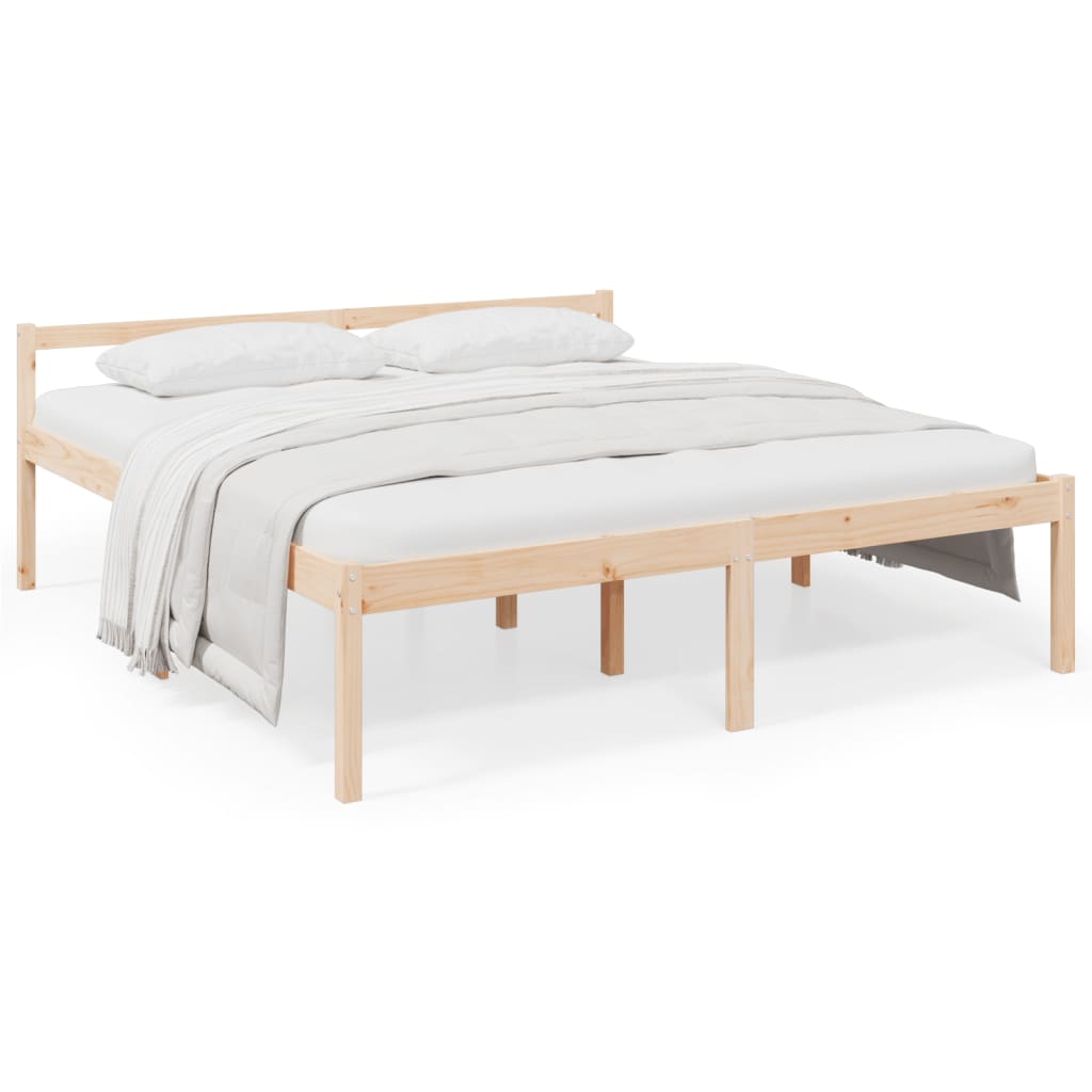 Säng 200x200 cm massiv furu