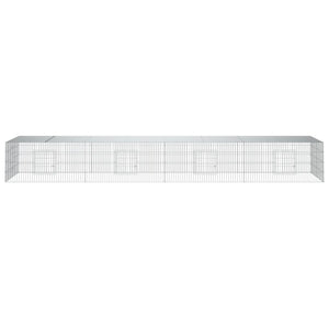 Kaninhage 4 paneler 433x109x54 cm galvaniserat järn