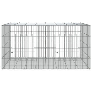 Kaninhage 2 paneler 110x79x54 cm galvaniserat järn
