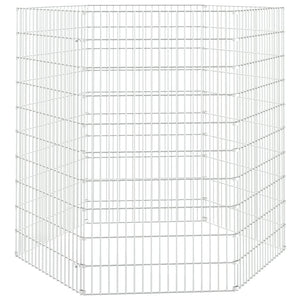 Husdjursbur 6-panel 54x100 cm galvaniserat järn