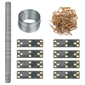 Hönshus förlängning 268x100x190 cm metall