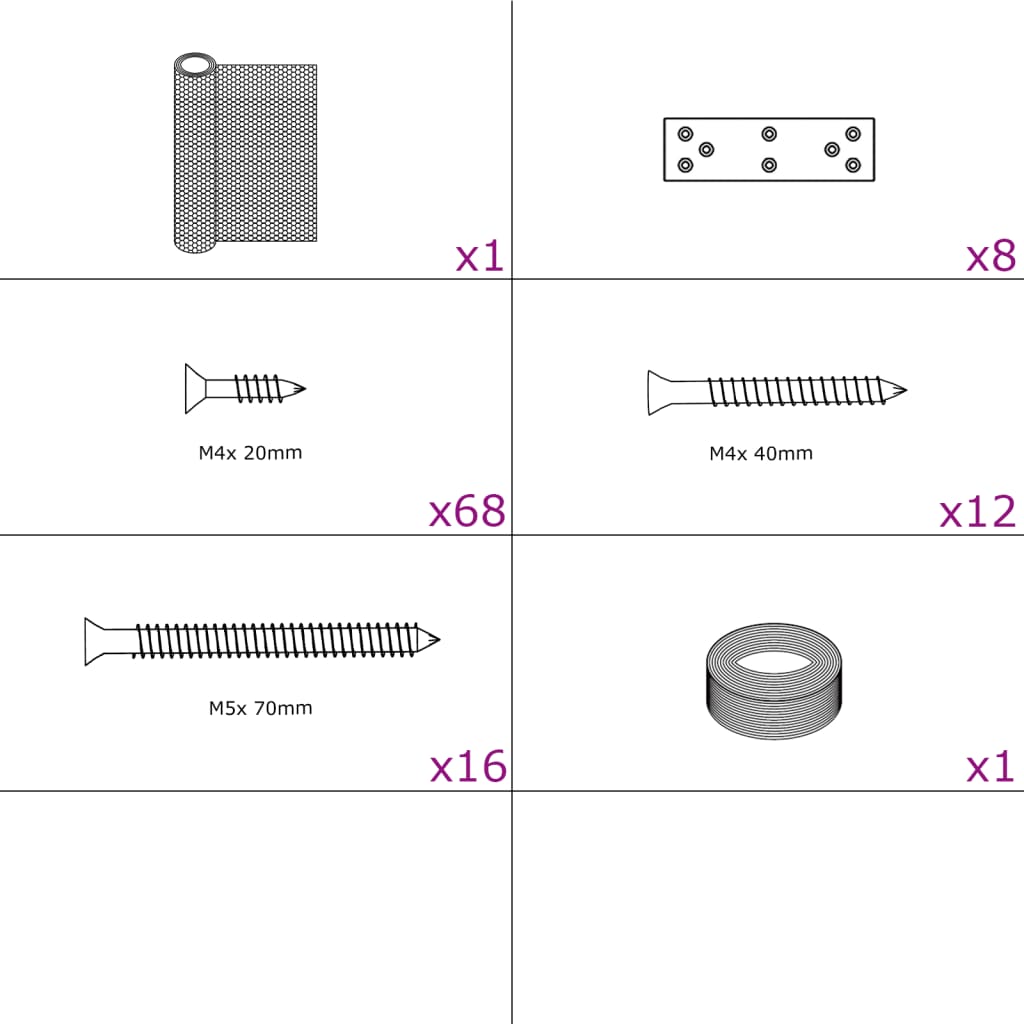 Hönshus förlängning 268x100x190 cm metall