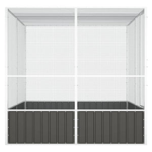 Fågelbur antracit 213,5x217,5x211,5 cm galvaniserat stål