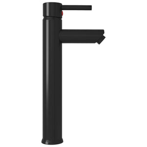 Handfat med kran och tryckavlopp klart härdat glas