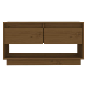 Tv-bänk honungsbrun 74x34x40 cm massiv furu