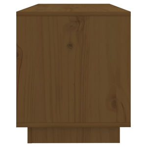 Tv-bänk honungsbrun 74x34x40 cm massiv furu