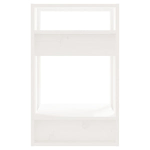 Bokhylla/Rumsavdelare vit 41x35x57 cm massiv furu