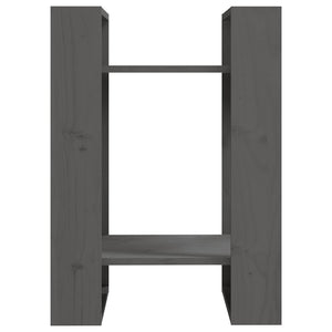 Bokhylla/rumsavdelare grå 41x35x57 cm massiv furu