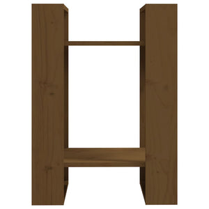 Bokhylla/Rumsavdelare honungsbrun 41x35x57 cm massiv furu