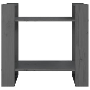 Bokhylla/Rumsavdelare grå 60x35x57 cm massiv furu