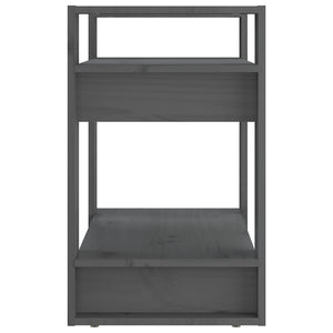 Bokhylla/Rumsavdelare grå 60x35x57 cm massiv furu