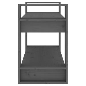 Bokhylla/rumsavdelar grå 80x35x56,5 cm massiv furu