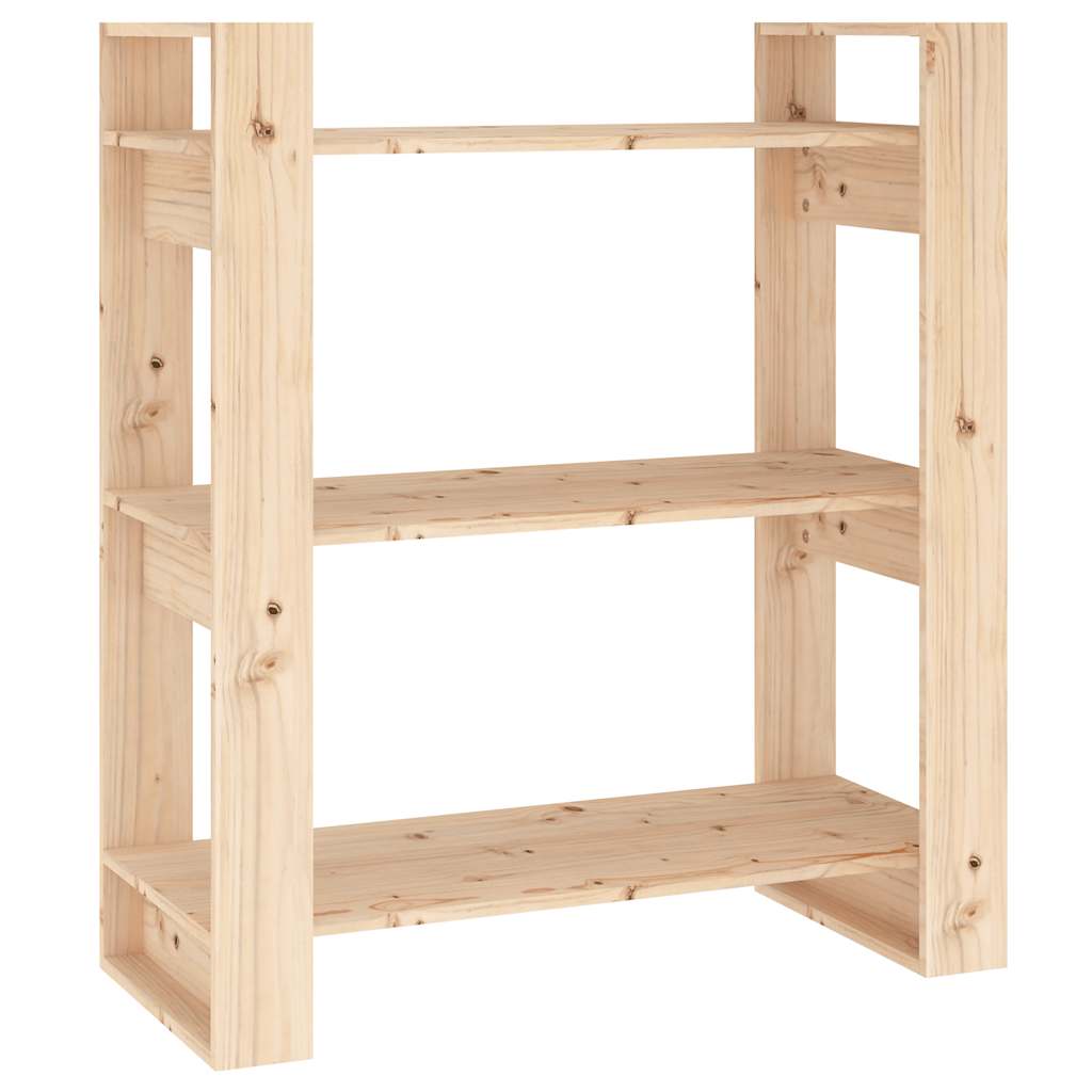 Bokskåp/rumsavdelare 80x35x91 cm massivt trä furu