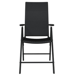 Matgrupp för trädgården 3 delar svart