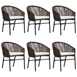 Matgrupp för trädgården 7 delar brun