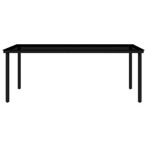 Matgrupp för trädgården 7 delar svart