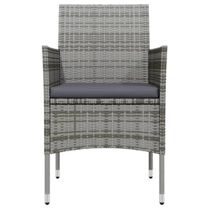 Matgrupp för trädgården med dynor grå och svart