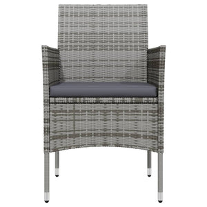 Matgrupp för trädgården med dynor 9 delar grå och svart