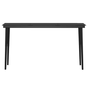 Matgrupp för trädgården med dynor 7 delar grå och svart