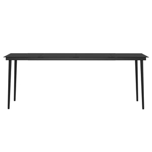 Matgrupp för trädgården med dynor 9 delar beige och svart