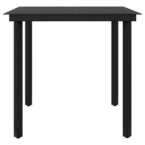 Matgrupp för trädgården med dynor grå och svart