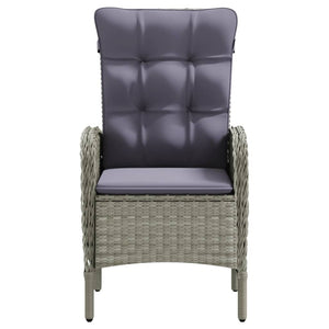 Matgrupp för trädgården med dynor grå och svart