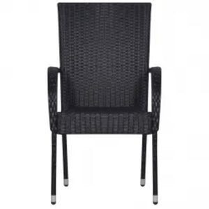 Matgrupp för trädgården 5 delar svart