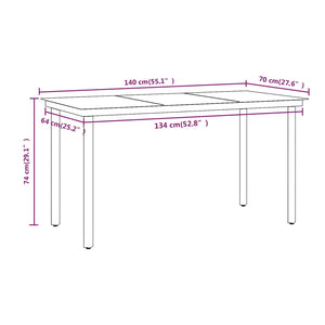 Matgrupp för trädgården med dynor 5 delar svart