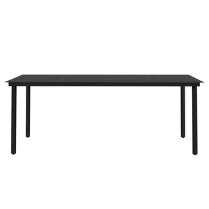 Matgrupp för trädgården med dynor 9 delar svart