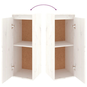 Tv-bänk 4 st vit massiv furu