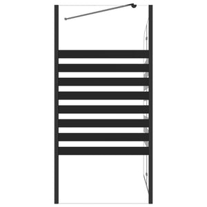 Badkarsvägg 120x68x130 cm härdat glas ränder