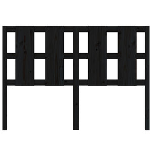 Sänggavel svart 145,5x4x100 cm massiv furu