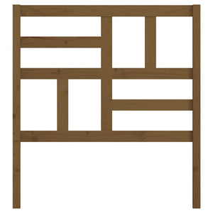 Sänggavel honungsbrun 106x4x104 cm massiv furu