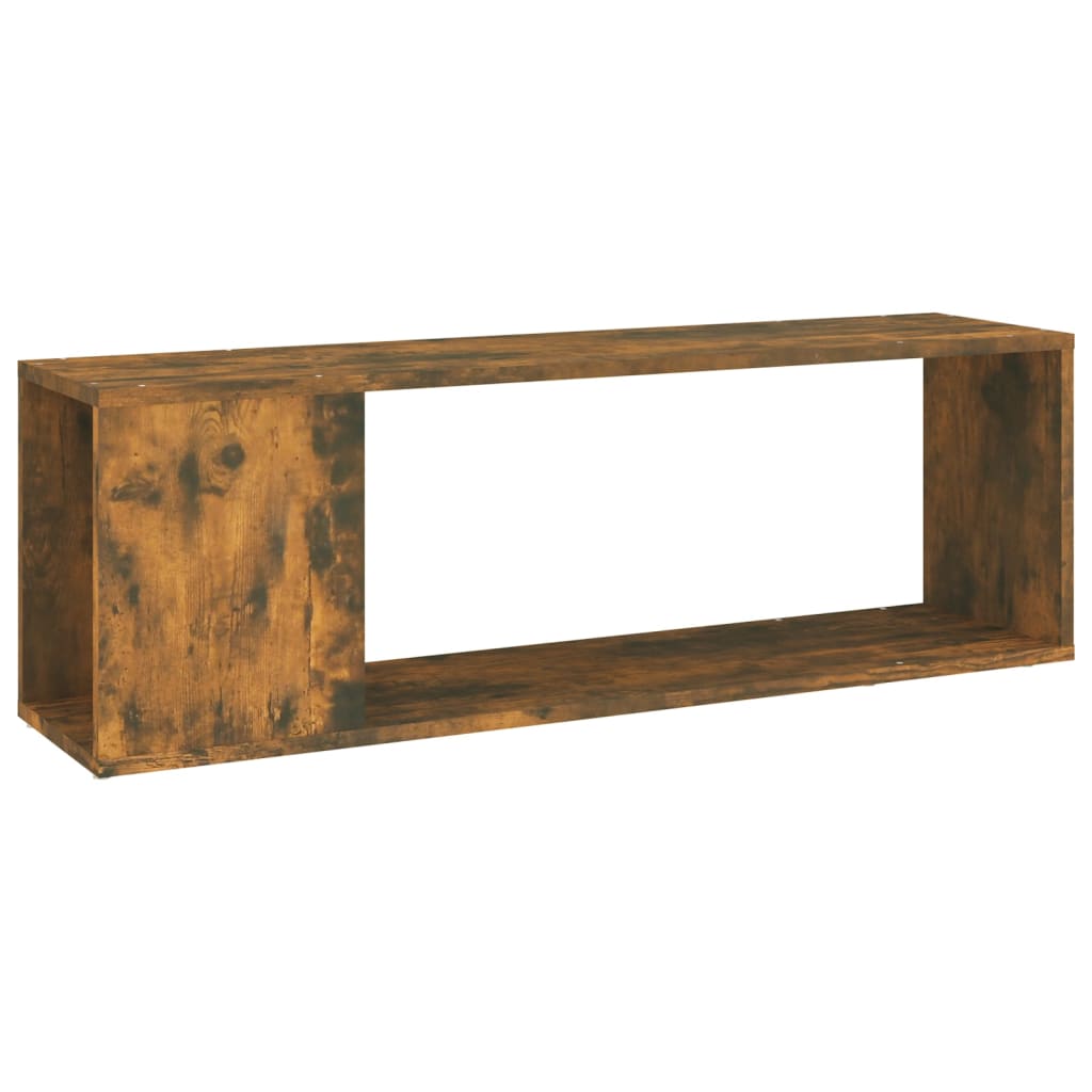 Tv-bänk rökfärgad ek 100x24x32 cm konstruerat trä